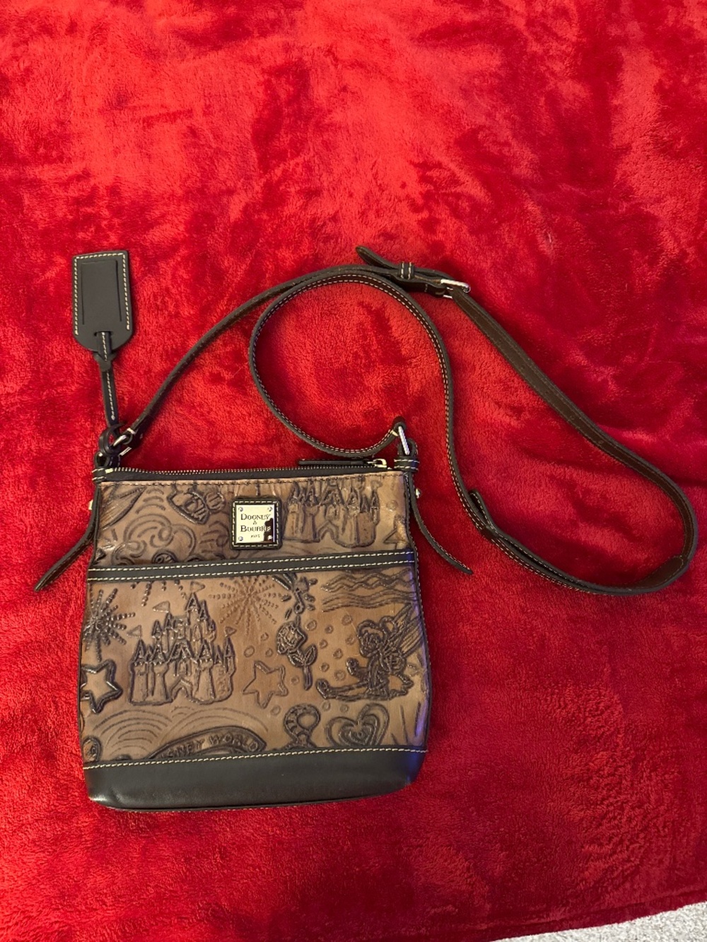 Dooney & Burke Disney sketch leather brown crossbody